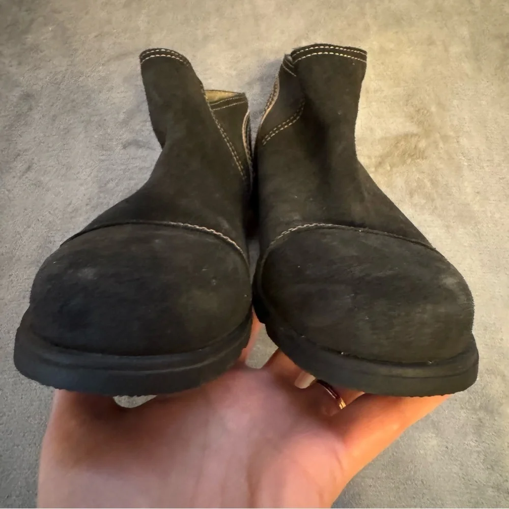 Sorel Major Low Ankle Bootie in Black Suede and Leather Women’s Size 9 1/2
